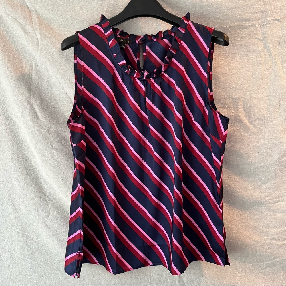 Talbots Ruffle Neck Tank